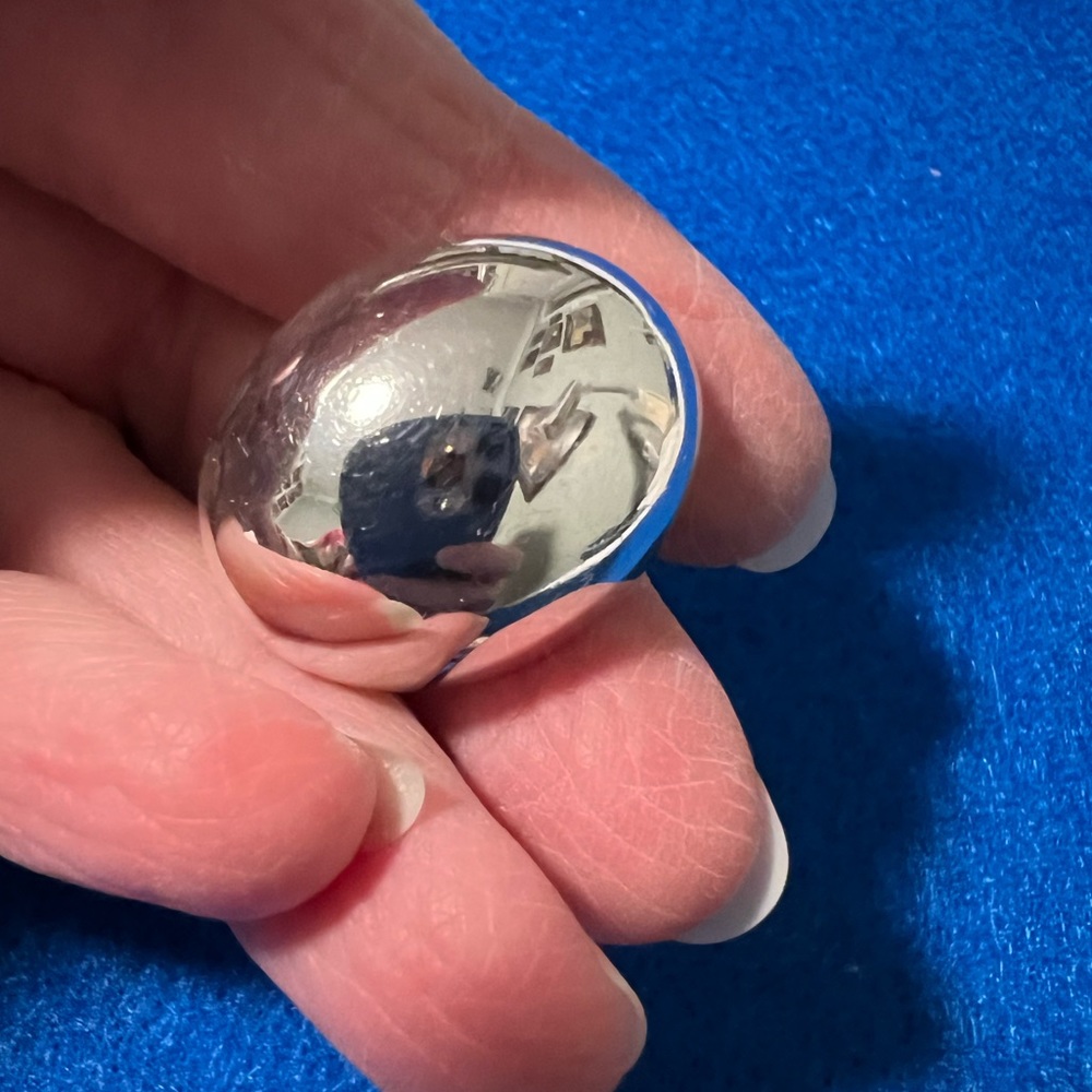 Sterling Silver Solid Clip Earrings - image 6